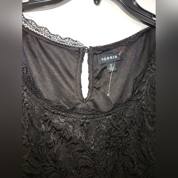 Torrid Black Lace Top - Picture 2 of 8
